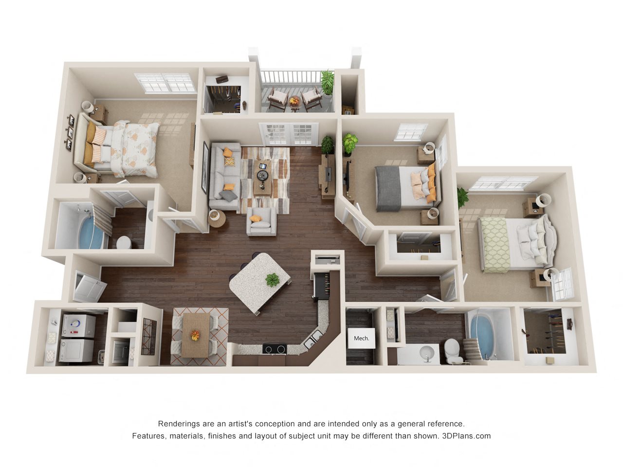 C1 Three bedroom